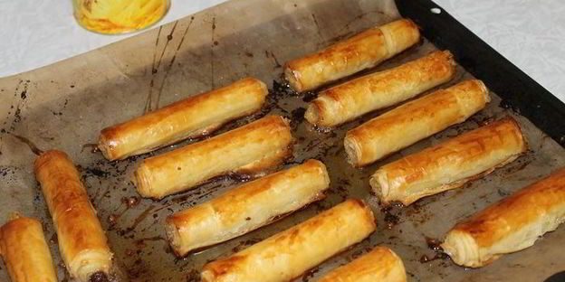 трубочки с ананасовым джемом