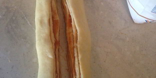 творожная коса с джемом