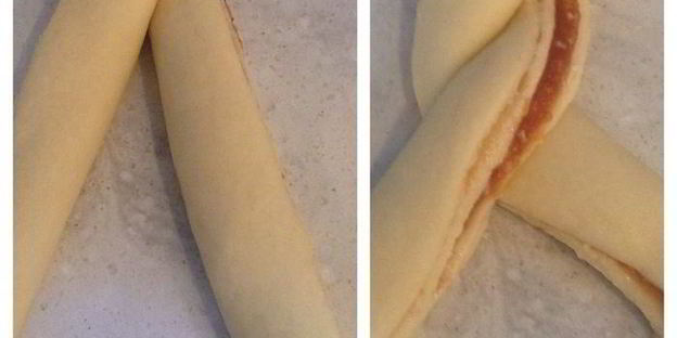 творожная коса с джемом