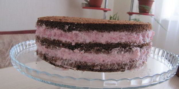 гречневый торт с брусничным компотом