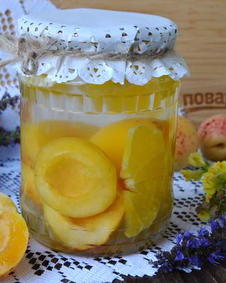 Компот из абрикосов и апельсинов на зиму