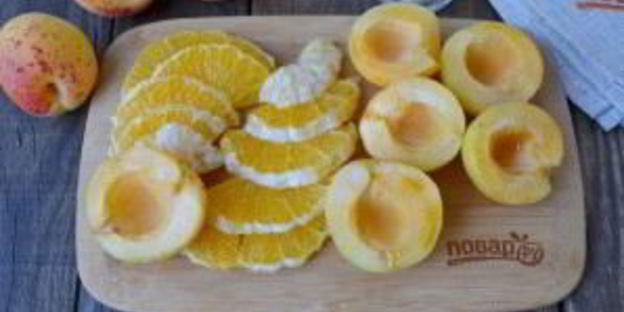 компот из абрикосов и апельсинов на зиму