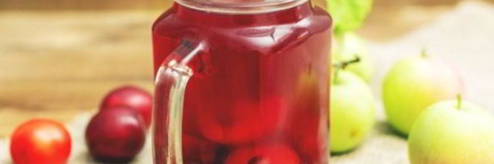 Компот из алычи с яблоками