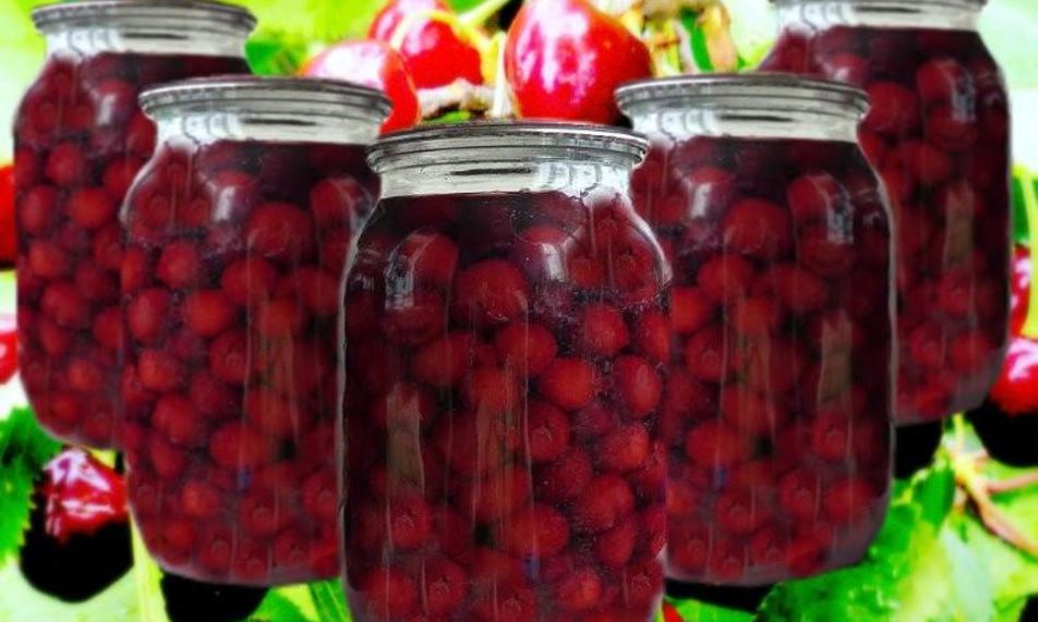Рецепт компота из черешни с косточками на зиму
