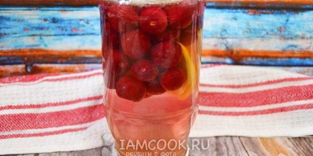компот из черешни с лимоном на зиму