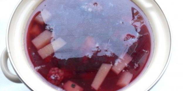 компот из дыни и ежевики