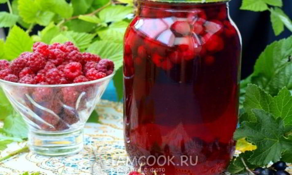 Рецепт компота из малины и смородины