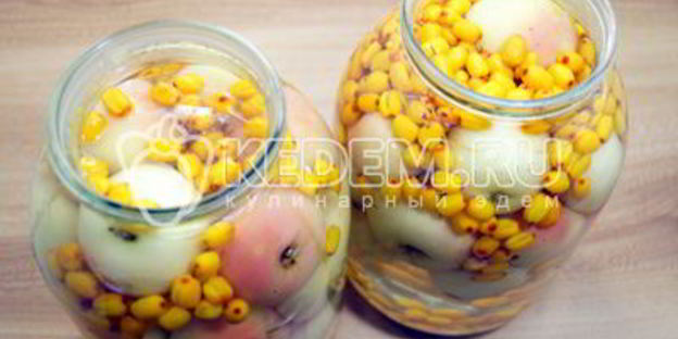 компот из облепихи и яблок на зиму