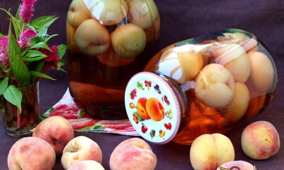 Рецепт компота из персиков на зиму