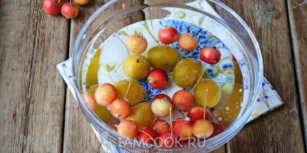 компот из ранеток и слив на зиму