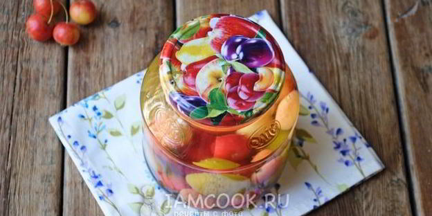 компот из ранеток и слив на зиму