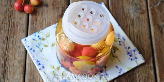 компот из ранеток и слив на зиму