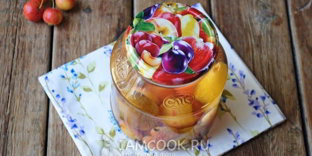 компот из ранеток и слив на зиму