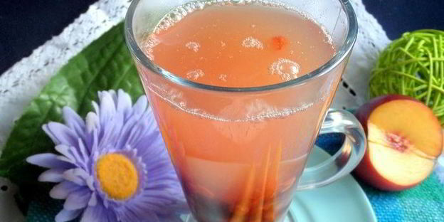 компот из ревеня, яблока и калины