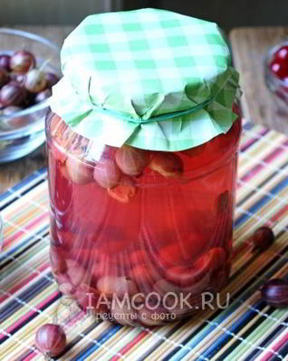 Компот из вишни и крыжовника