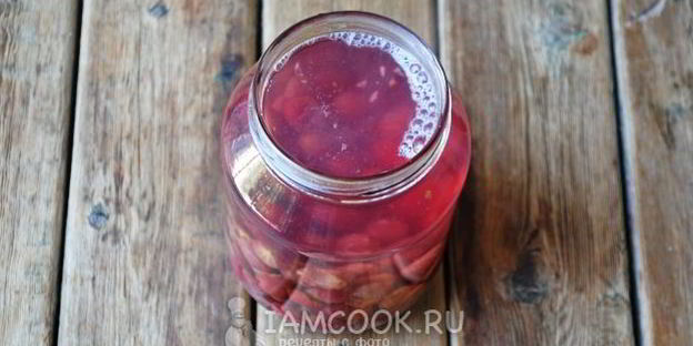 компот из вишни и крыжовника