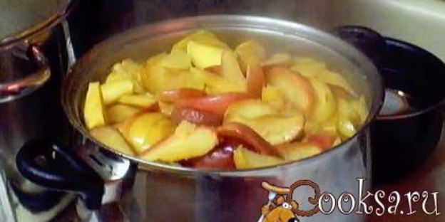 компот из вишни и яблок на зиму