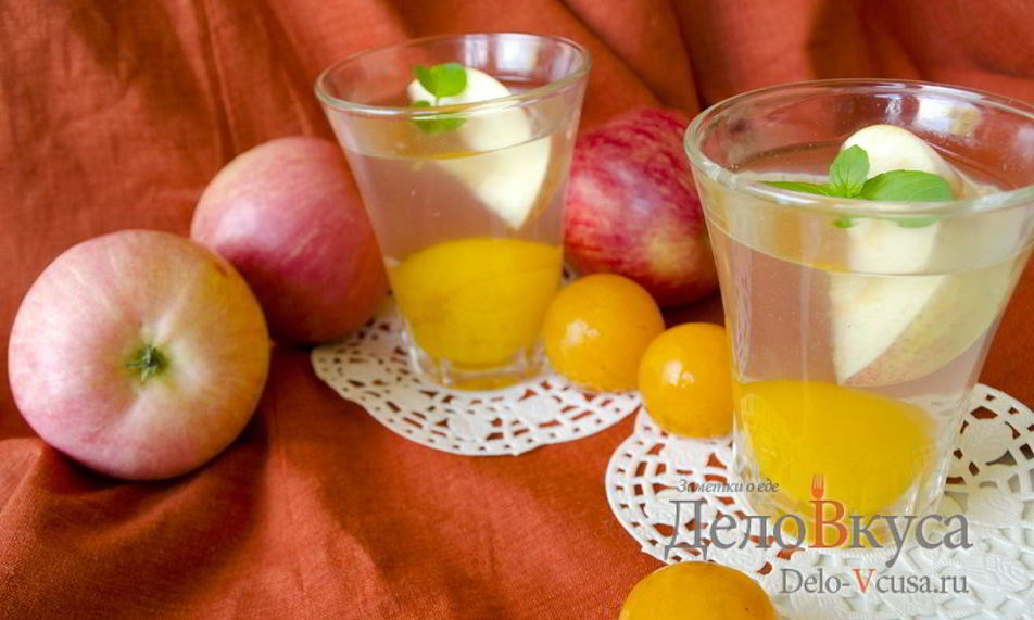 Рецепт компота из яблок и алычи