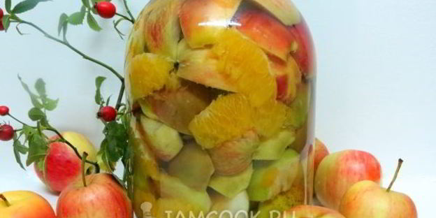 компот из яблок и апельсинов на зиму