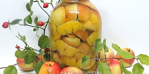 компот из яблок и апельсинов на зиму