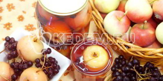 компот из яблок и черноплодной рябины
