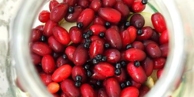 компот из яблок, кизила и бузины