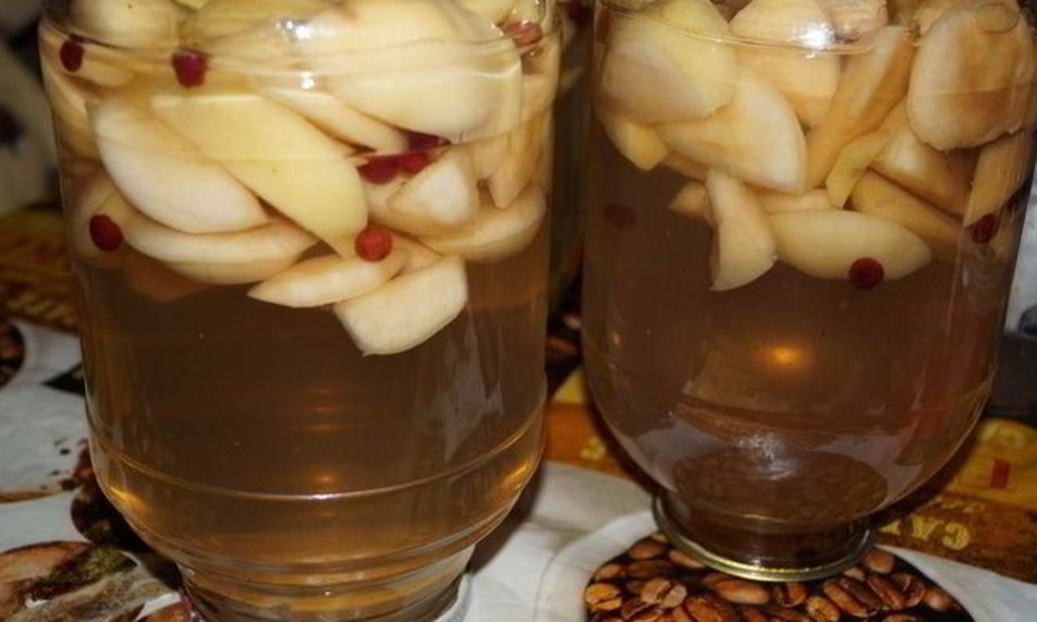 Рецепт компота из яблок с клюквой