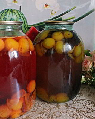 Сливовый компот с базиликом на зиму