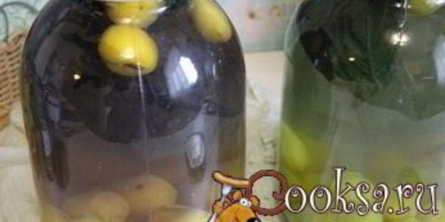 сливовый компот с базиликом на зиму