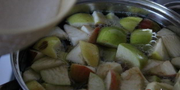 яблочный компот с киви и лимоном