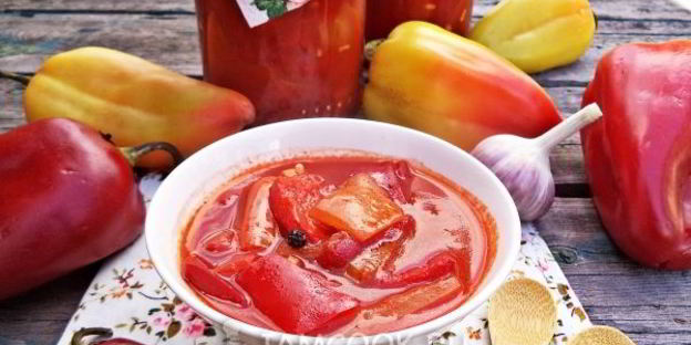 классическое лечо с томатной пастой