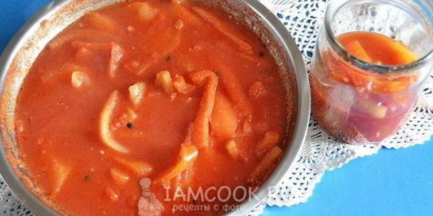 лечо из болгарского перца с томатной пастой