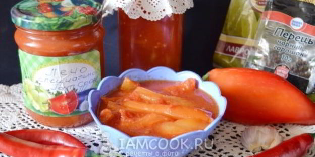 лечо из болгарского перца с томатной пастой