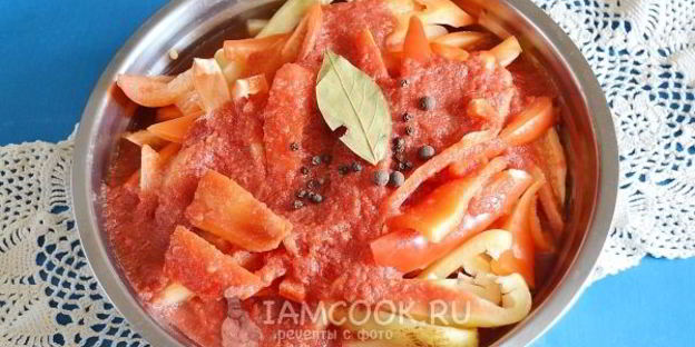 лечо из болгарского перца с томатной пастой