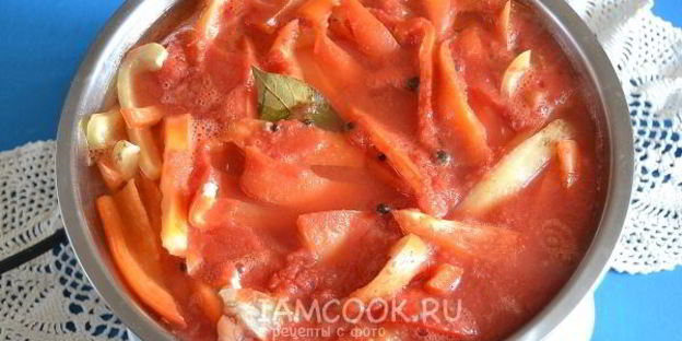 лечо из болгарского перца с томатной пастой