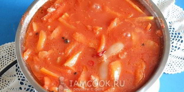 лечо из болгарского перца с томатной пастой