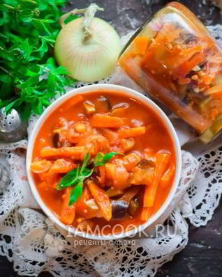 Лечо из кабачков и баклажанов