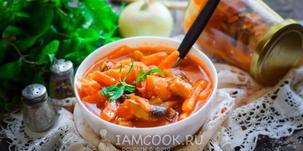 лечо из кабачков и баклажанов