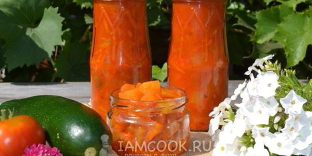 лечо из кабачков с томатной пастой