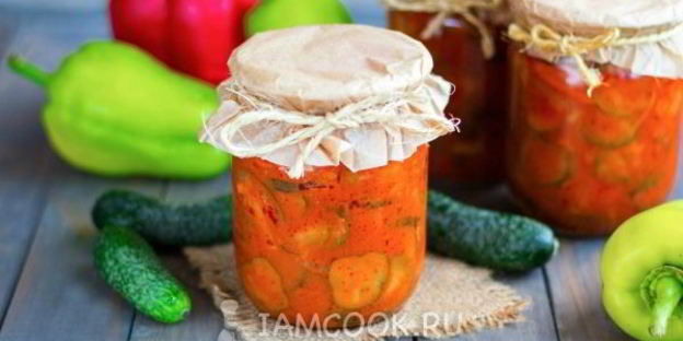 лечо из огурцов на зиму с томатной пастой