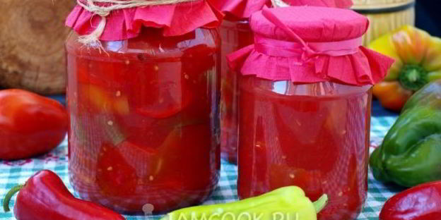 лечо из перца и помидоров без уксуса