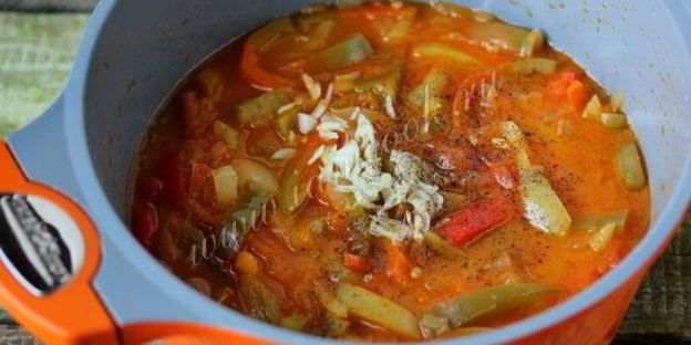 лечо из перца и помидоров