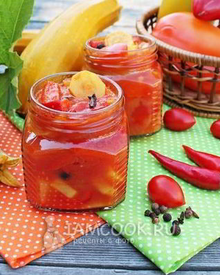 Лечо с кабачками и перцем на зиму