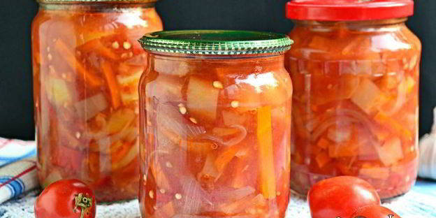 лечо с луком и морковью в мультиварке на зиму