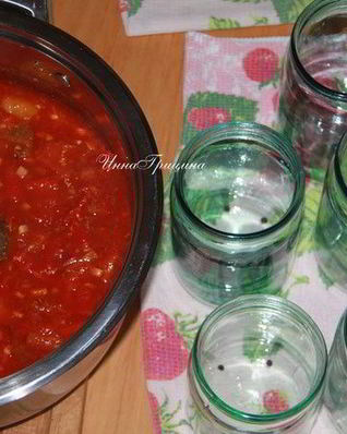 Лечо с виноградным соком