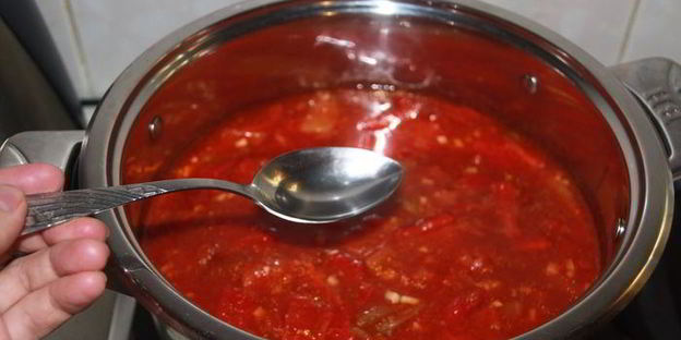 лечо с виноградным соком