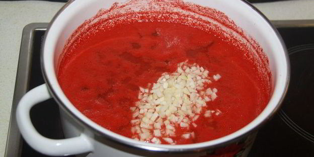 лечо с виноградным соком