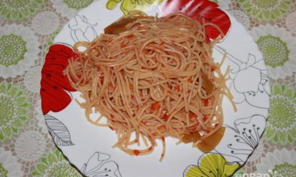 Рецепт макарон с лечо