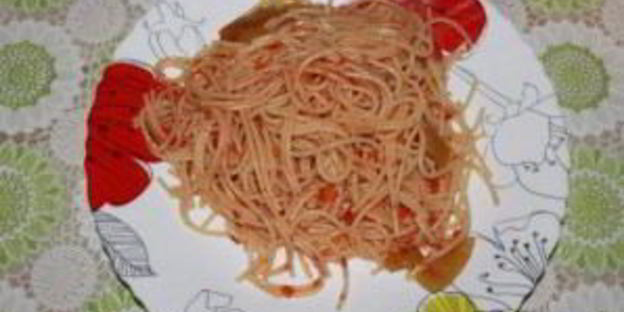 макароны с лечо