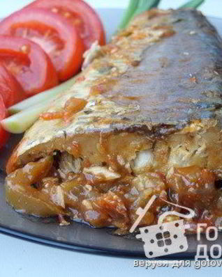 Рыба запеченая с овощами Лечо